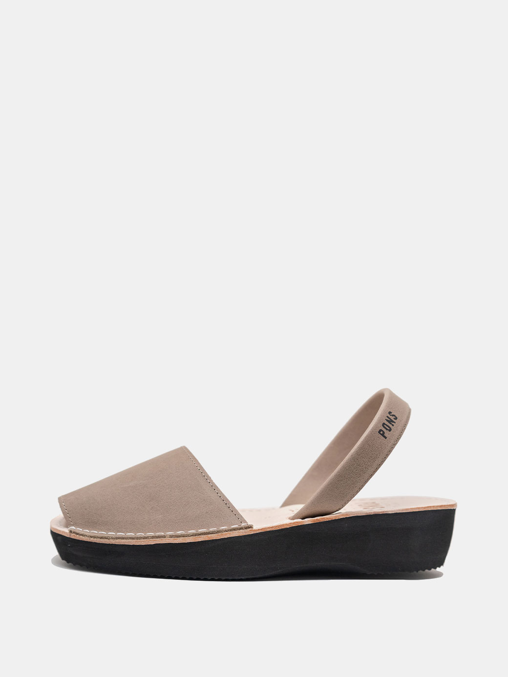 Classic Taupe Platform Pons Shoes front