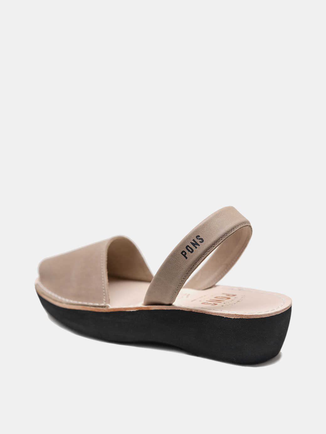 Classic Taupe Platform Pons Shoes side