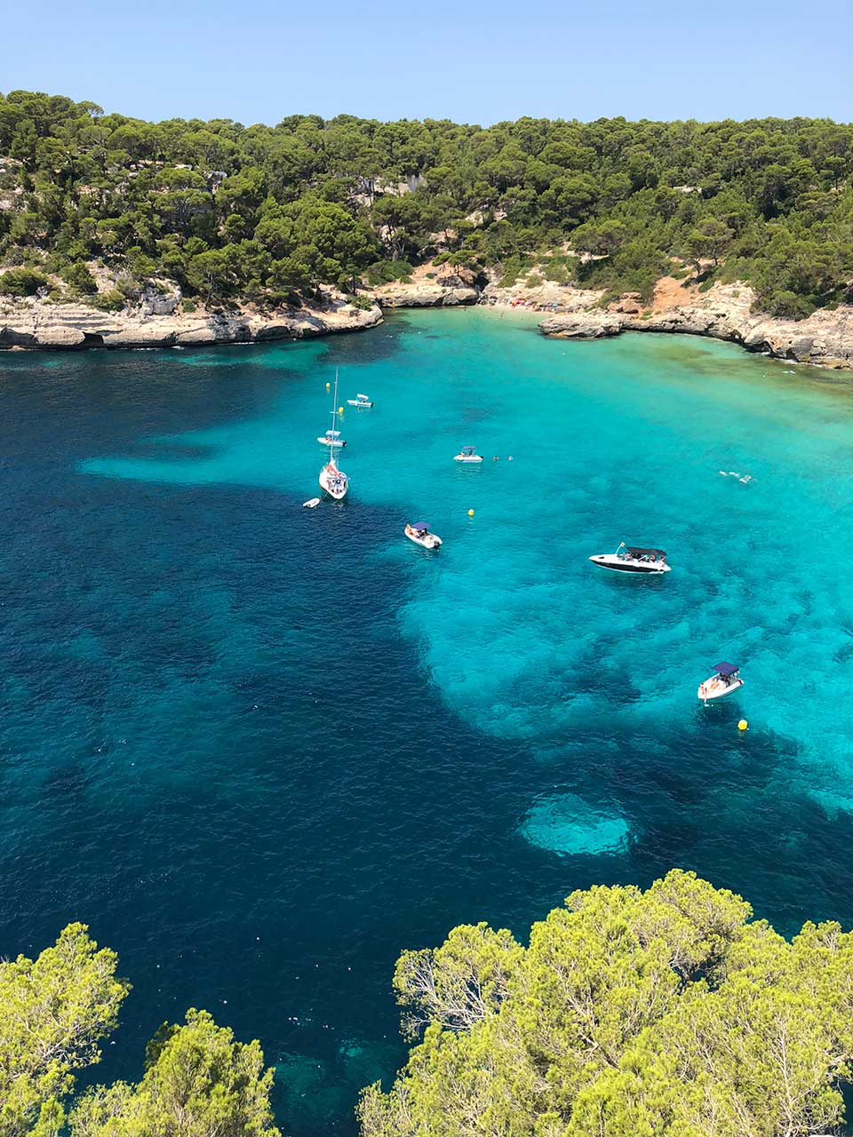 Cala Mitjana in Menorca, where Pons Shoes are handcrafted