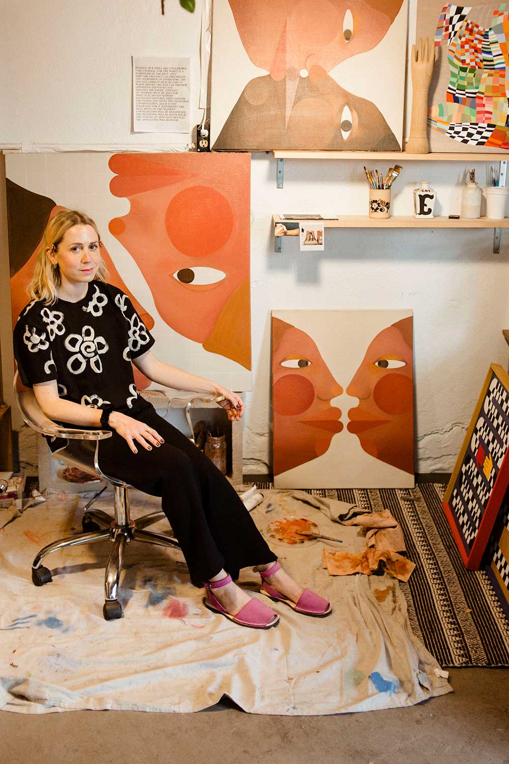 Laurie Nasica in her Studio