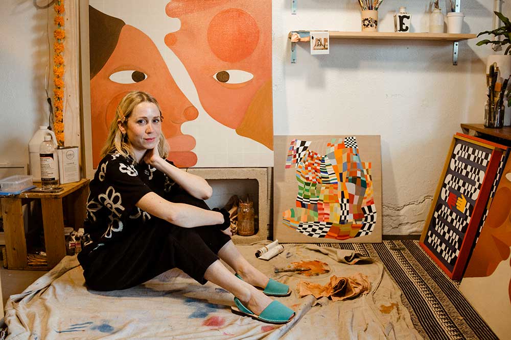 Laurie Nasica in her studio