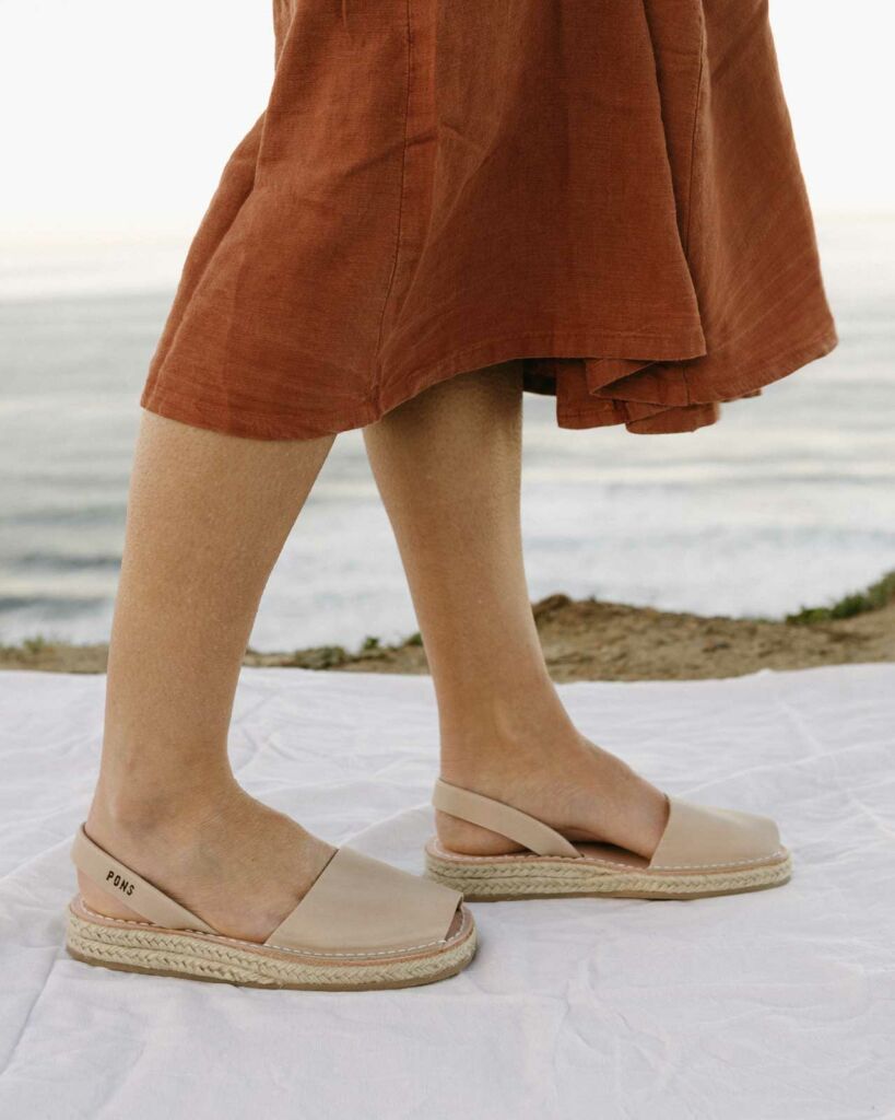 Classic Espadrille Pons Shoes in Sand