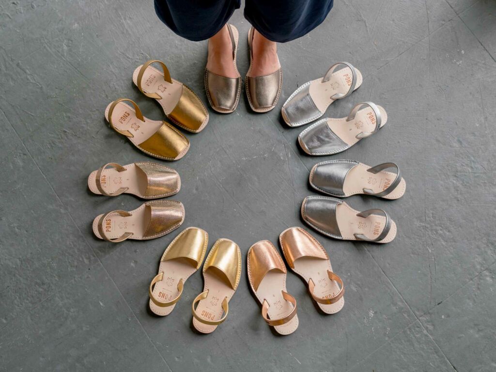 Metallic Pons Shoes - Metallic Sandals from Menorca