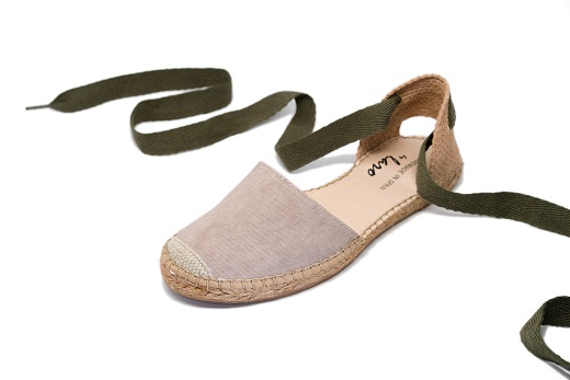 Gala Laces Taupe Espadrille for Women | Avarcas USA