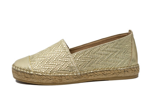 Classic Metallic Gold Espadrille for Women | Avarcas USA