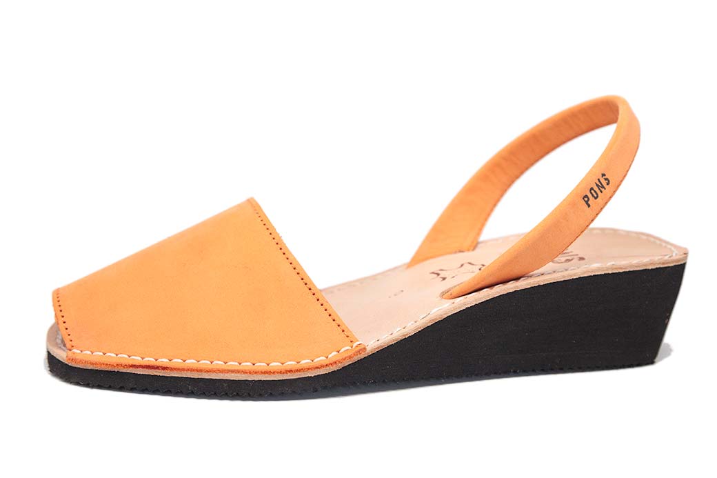 peach wedge shoes