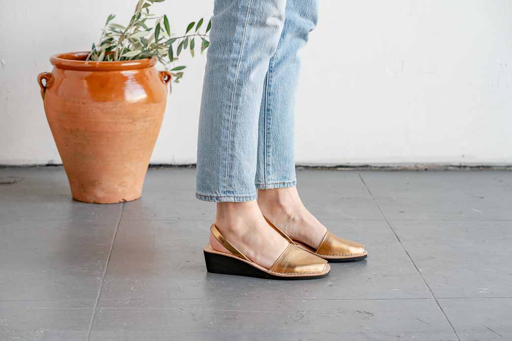 Outlet FINAL SALE - Wedge Metallic Copper