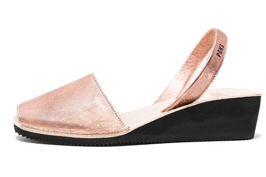 rose gold wedge flip flops