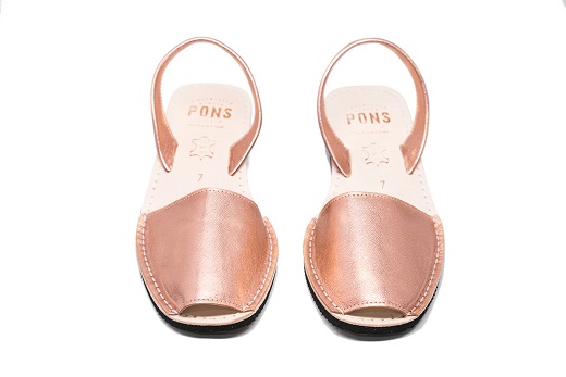 Pons Wedge Metallic Rose Gold Avarca Sandals for Women | Avarcas USA