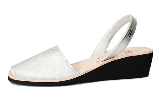 Outlet FINAL SALE - Wedge Metallic Silver