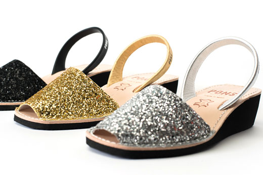 Outlet FINAL SALE - Wedge Glitter Gold
