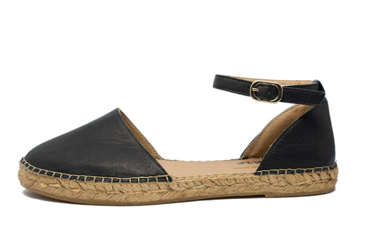 Classic Strap Black Espadrille for Women | Avarcas USA