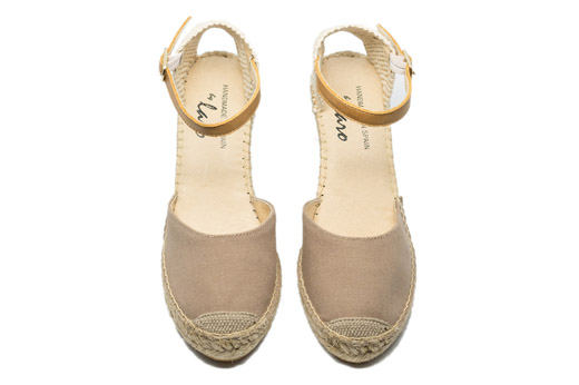 Ankle Strap Wedge Taupe Espadrille | Avarcas USA