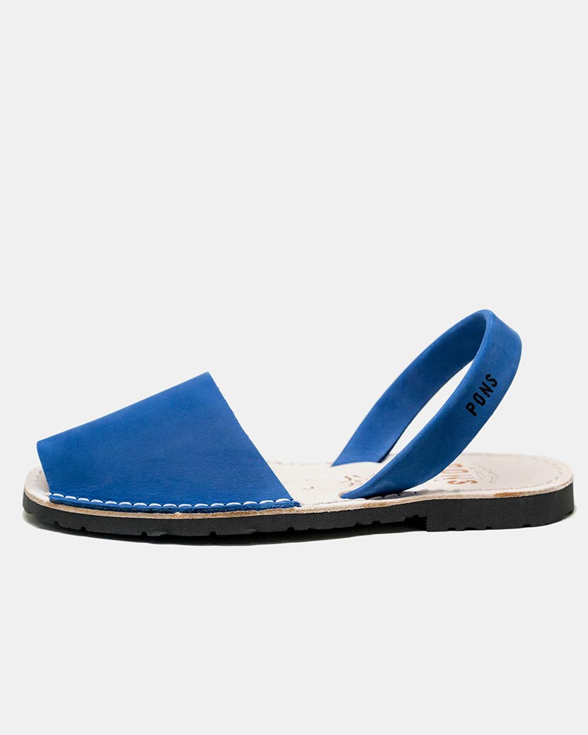 Pons Classic Style Royal Blue Avarca Sandals in Natural Leather for ...