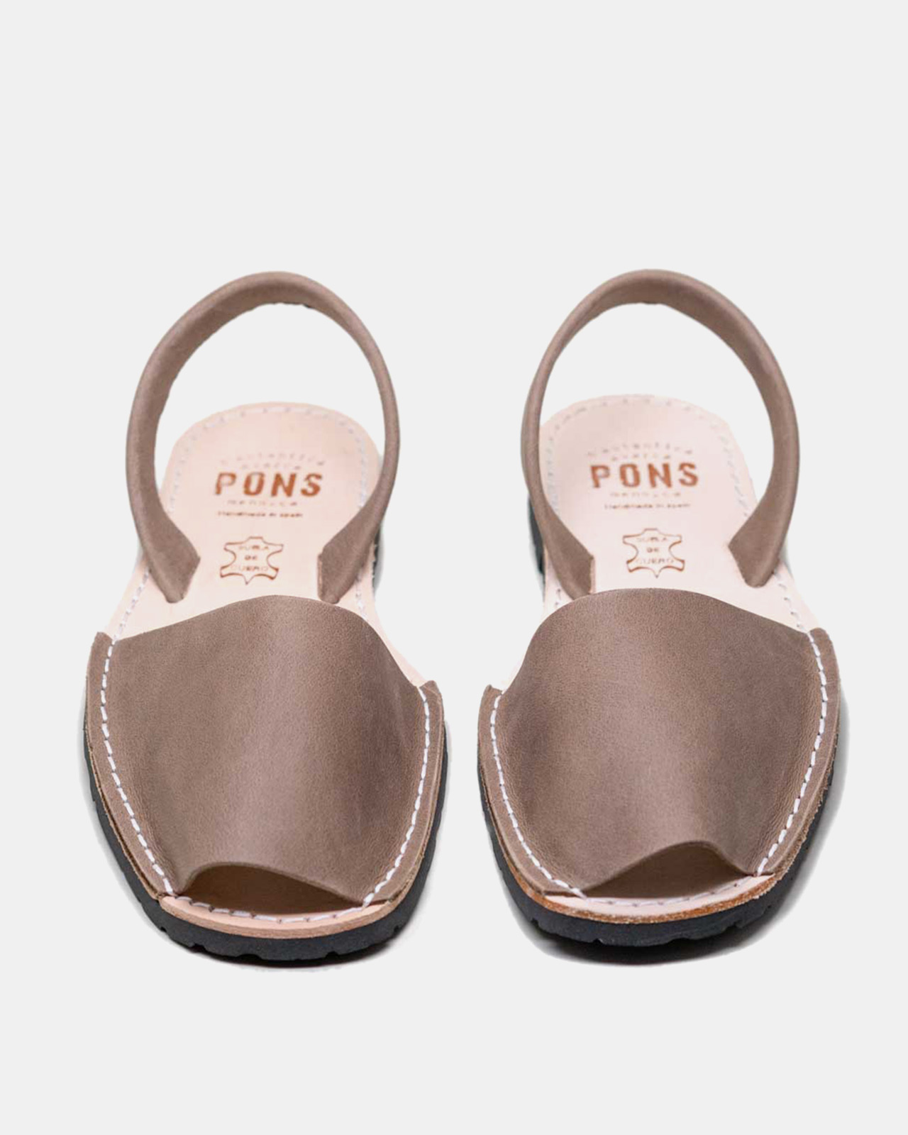 Pons Outlet FINAL SALE - Classic Style Taupe Avarca Sandals in Natural ...