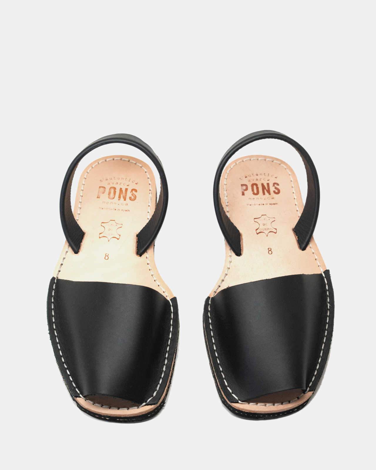 Pons eCo-Classic Black Avarca Sandals for Women | Avarcas USA