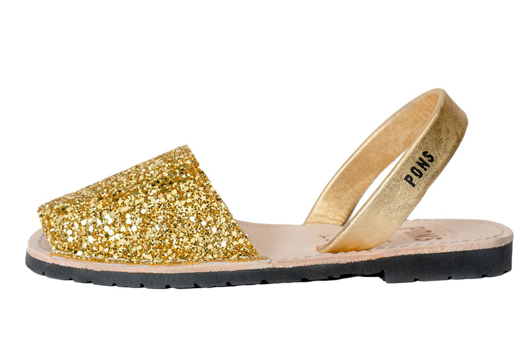 Gold store glitter sandals