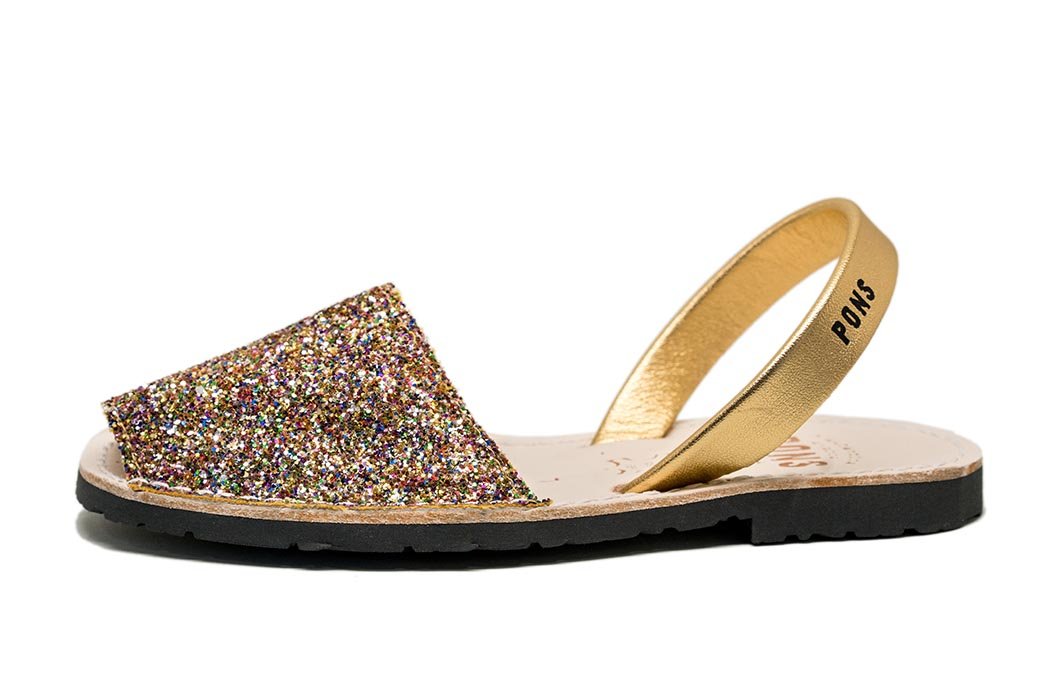 Pons Classic Style Glitter Multicolor Avarca Sandals for Women ...