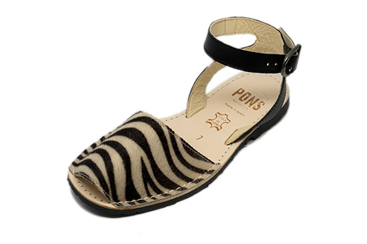 Pons Classic Strap Animal Prints Zebra Avarca Sandals for Women ...