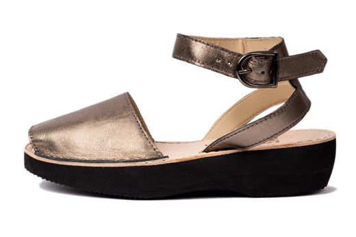 Pons Mediterranean Metallic Bronze Avarca Sandals for Women | Avarcas USA