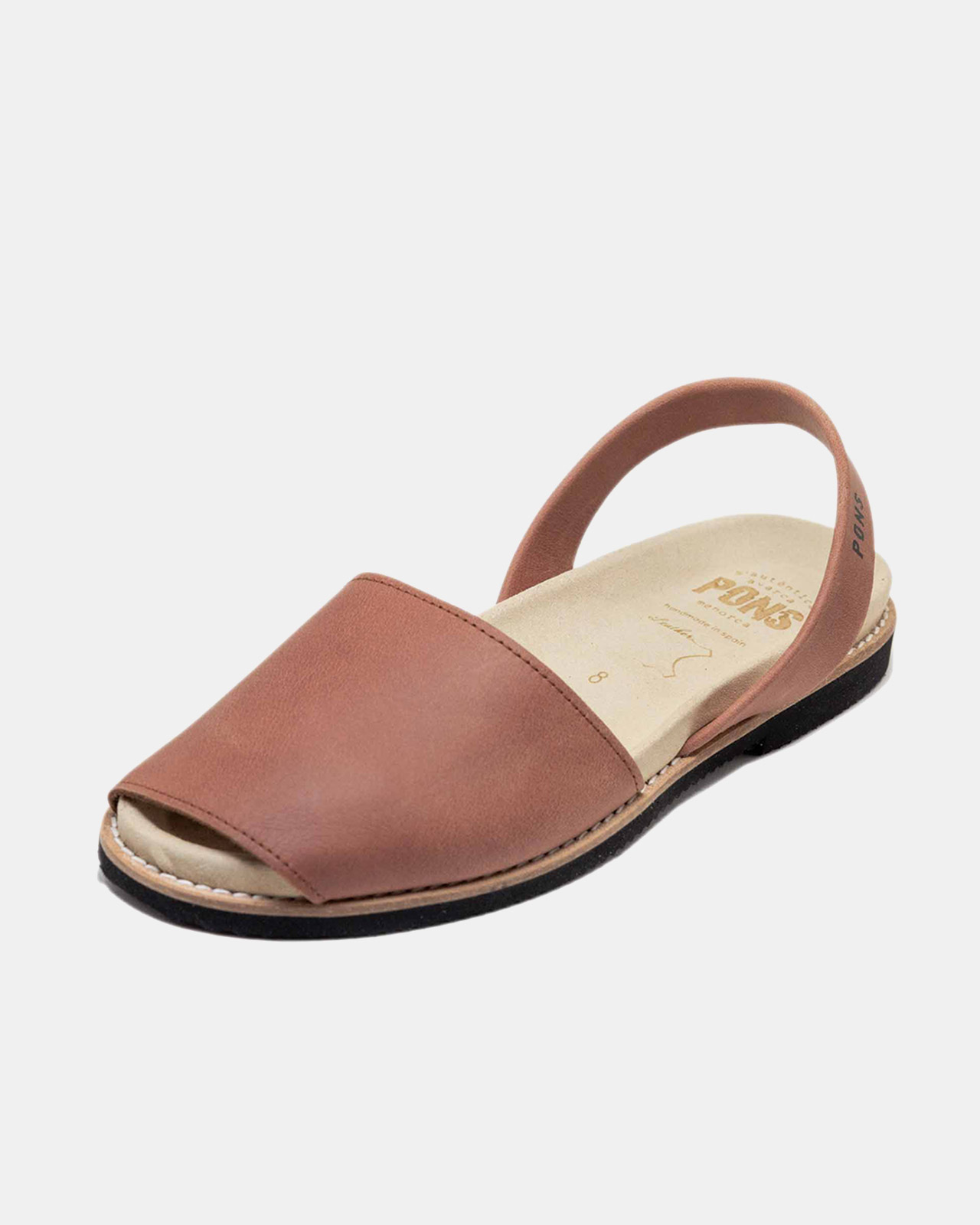 thumbnail interactive-video image 1 of Avarcas Classic Pons Leather Sandals - Choco 1 of 9