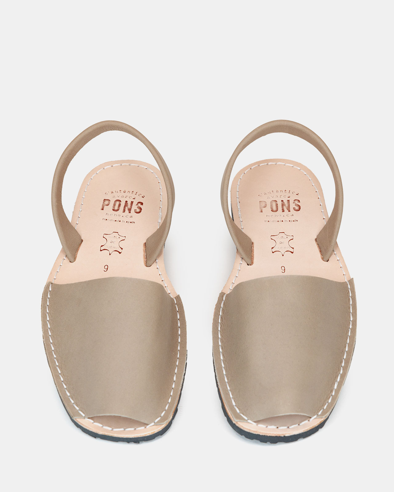 Pons Outlet FINAL SALE - Classic Style Taupe Avarca Sandals in Natural ...