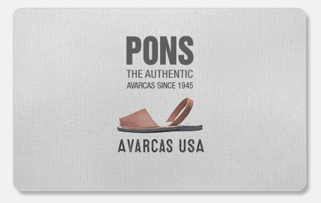 Gift Card Avarcas USA Pons Shoes