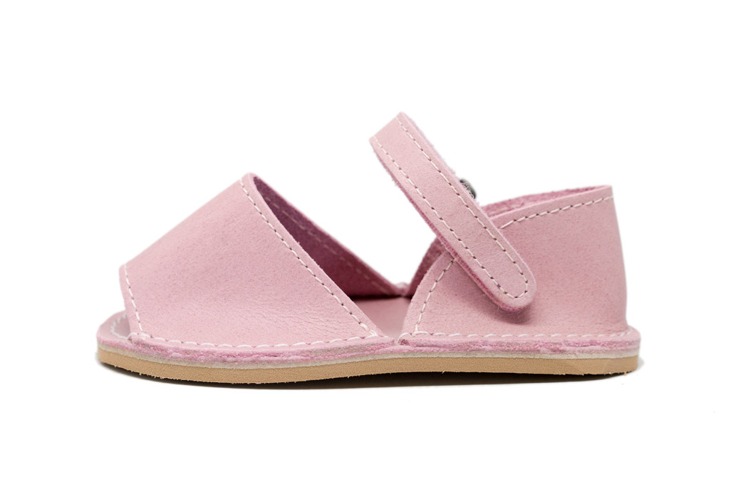 Pons Little Fraileras Light Pink Avarca Sandals in Natural Leather for ...