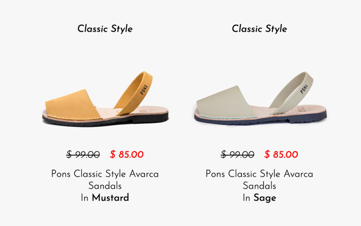 Pons Outlet Samples
