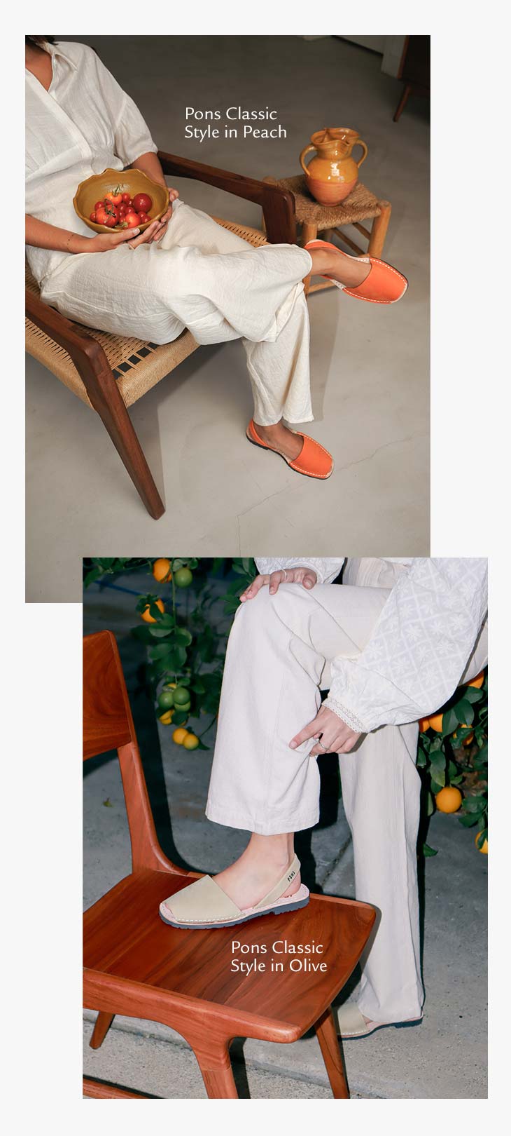 Pons Classic Style in Peach & Olive