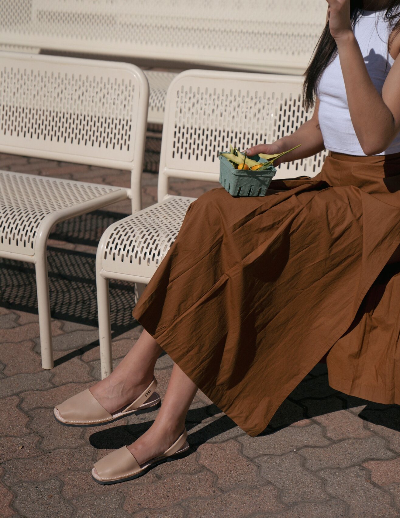 510 Classic Pons in Tan worn outdoors