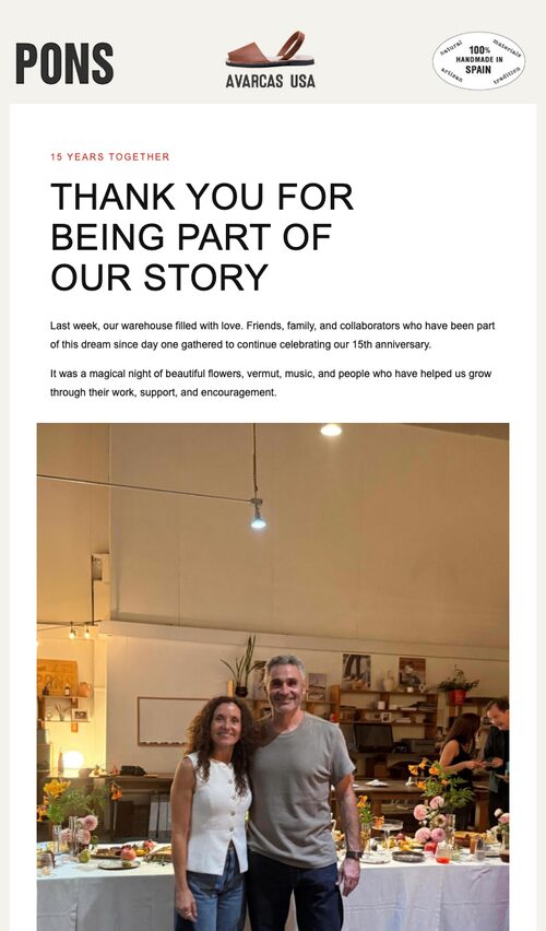 Avarcas USA newsletter from October 9, 2026